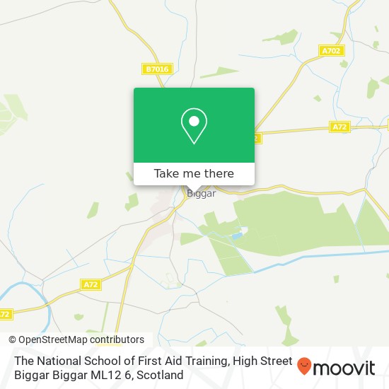 The National School of First Aid Training, High Street Biggar Biggar ML12 6 map