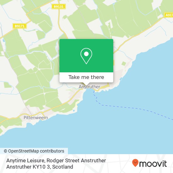 Anytime Leisure, Rodger Street Anstruther Anstruther KY10 3 map