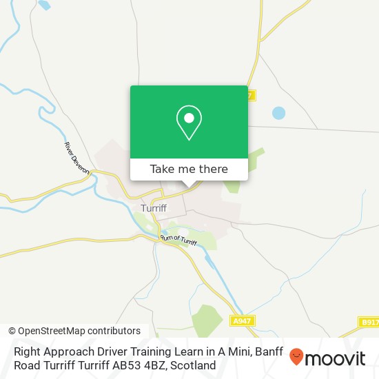 Right Approach Driver Training Learn in A Mini, Banff Road Turriff Turriff AB53 4BZ map