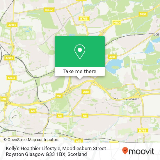 Kelly's Healthier Lifestyle, Moodiesburn Street Royston Glasgow G33 1BX map