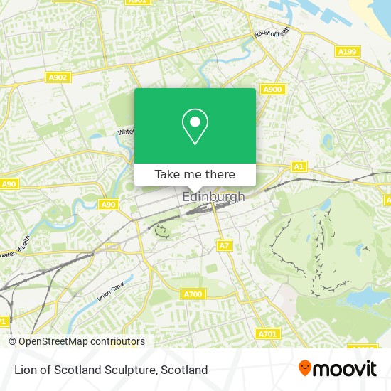 Lion of Scotland Sculpture map