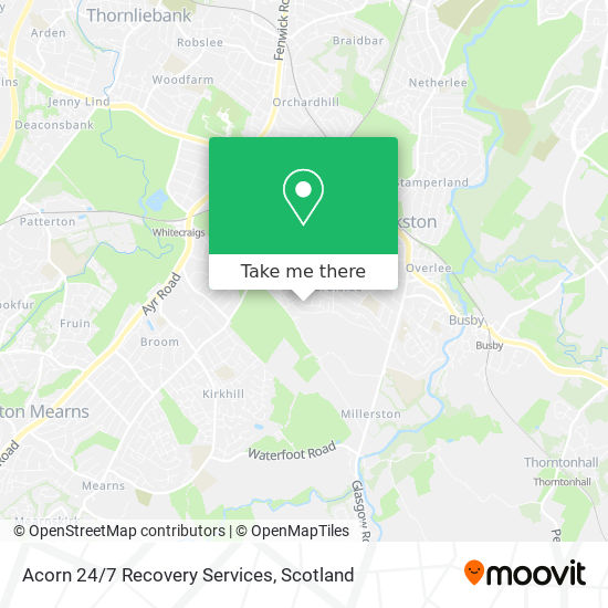 Acorn 24/7 Recovery Services map