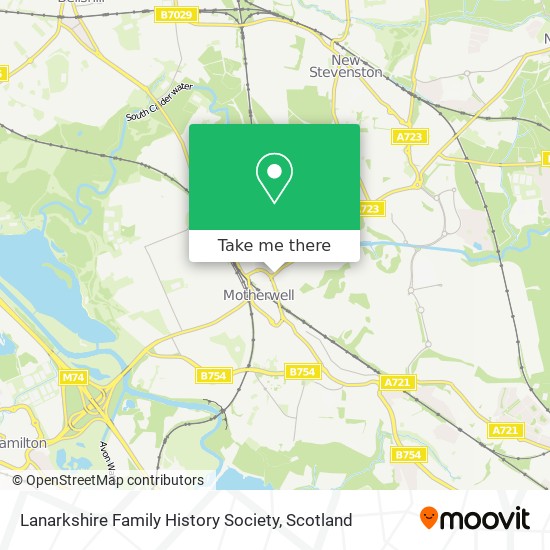 Lanarkshire Family History Society map