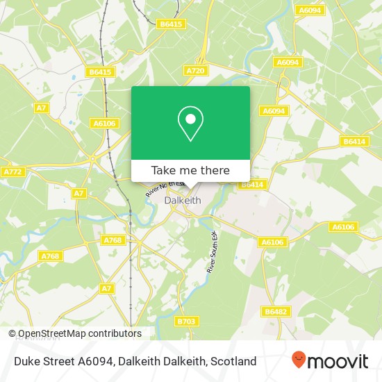 Duke Street A6094, Dalkeith Dalkeith map