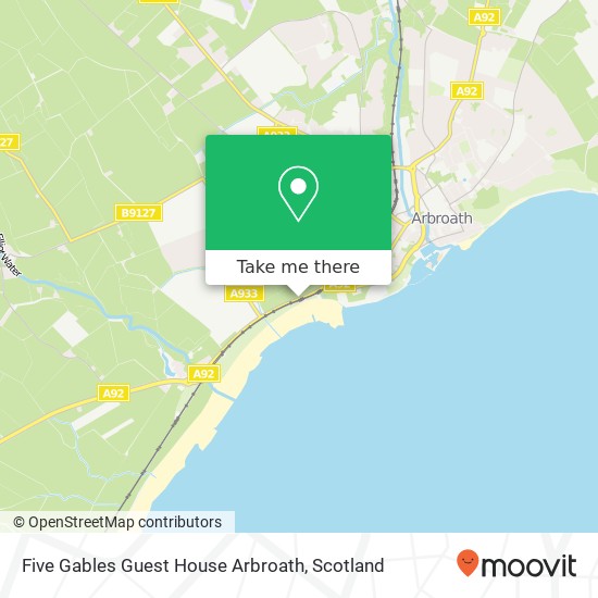 Five Gables Guest House Arbroath map