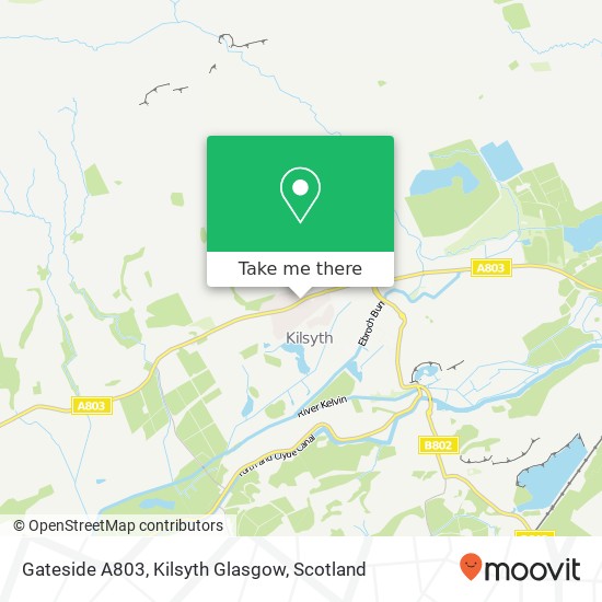 Gateside A803, Kilsyth Glasgow map