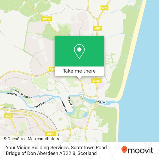 Your Vision Building Services, Scotstown Road Bridge of Don Aberdeen AB22 8 map