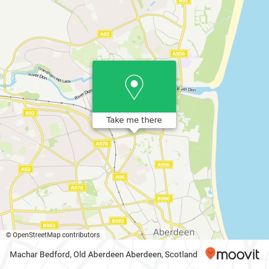 Machar Bedford, Old Aberdeen Aberdeen map