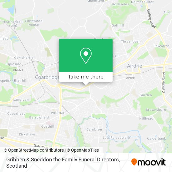 Gribben & Sneddon the Family Funeral Directors map