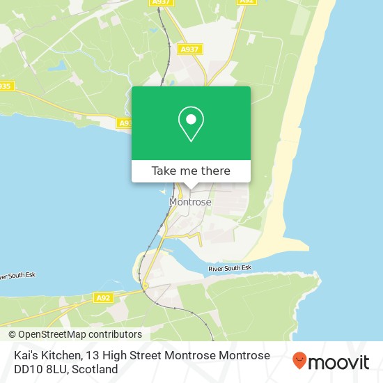 Kai's Kitchen, 13 High Street Montrose Montrose DD10 8LU map