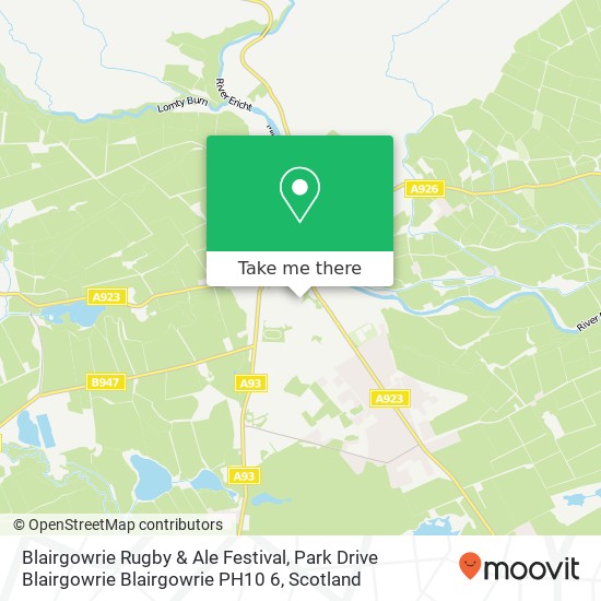 Blairgowrie Rugby & Ale Festival, Park Drive Blairgowrie Blairgowrie PH10 6 map