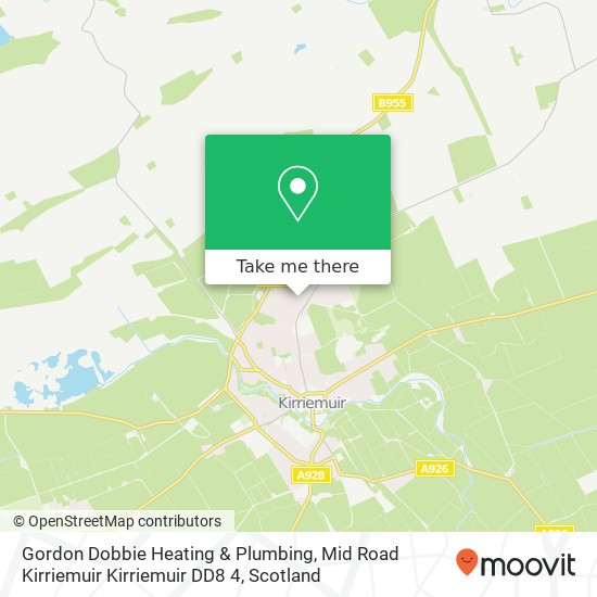 Gordon Dobbie Heating & Plumbing, Mid Road Kirriemuir Kirriemuir DD8 4 map