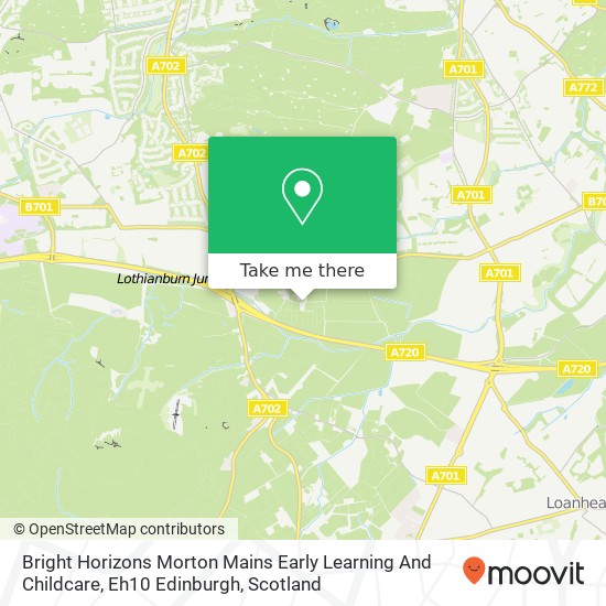 Bright Horizons Morton Mains Early Learning And Childcare, Eh10 Edinburgh map