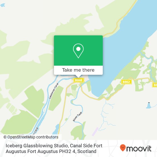 Iceberg Glassblowing Studio, Canal Side Fort Augustus Fort Augustus PH32 4 map