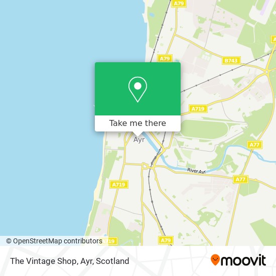 The Vintage Shop, Ayr map