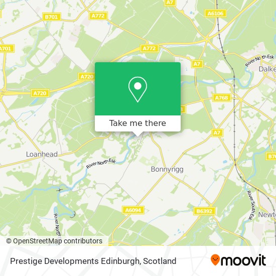 Prestige Developments Edinburgh map
