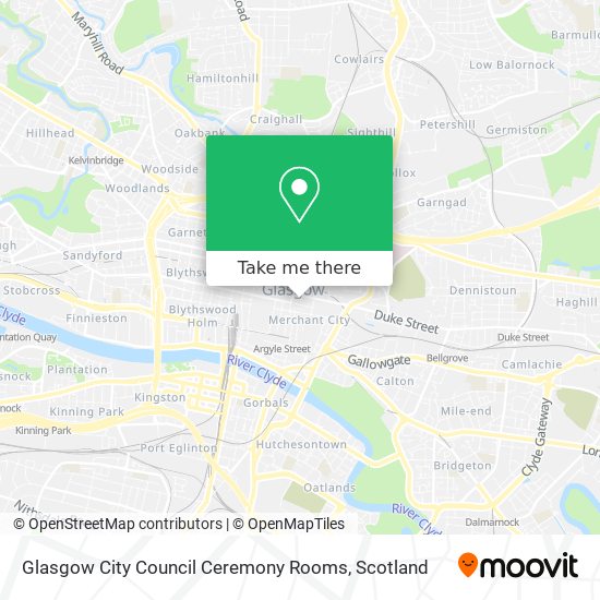 Glasgow City Council Ceremony Rooms map