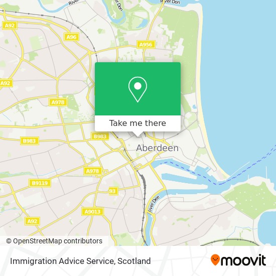 Immigration Advice Service map