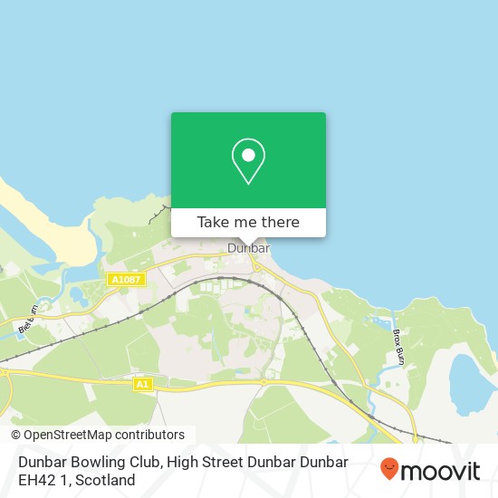 Dunbar Bowling Club, High Street Dunbar Dunbar EH42 1 map