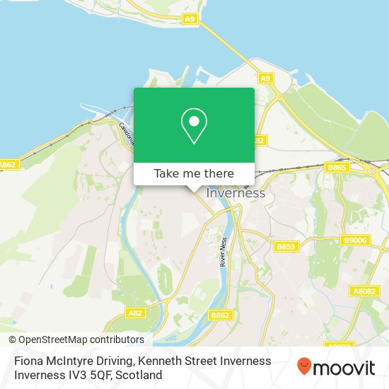 Fiona McIntyre Driving, Kenneth Street Inverness Inverness IV3 5QF map