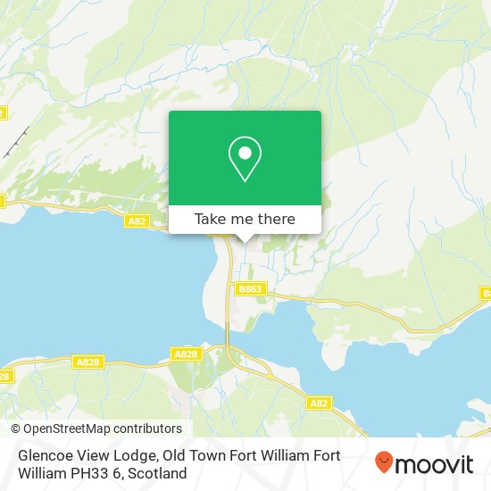 Glencoe View Lodge, Old Town Fort William Fort William PH33 6 map