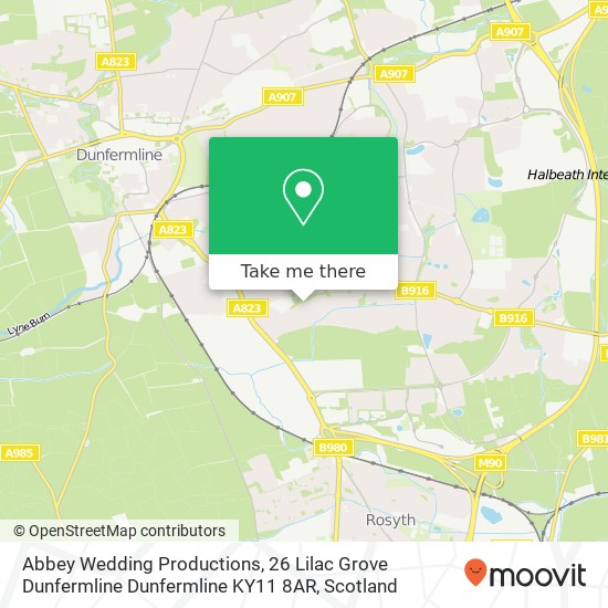 Abbey Wedding Productions, 26 Lilac Grove Dunfermline Dunfermline KY11 8AR map