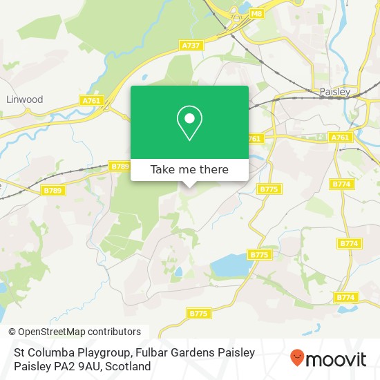 St Columba Playgroup, Fulbar Gardens Paisley Paisley PA2 9AU map