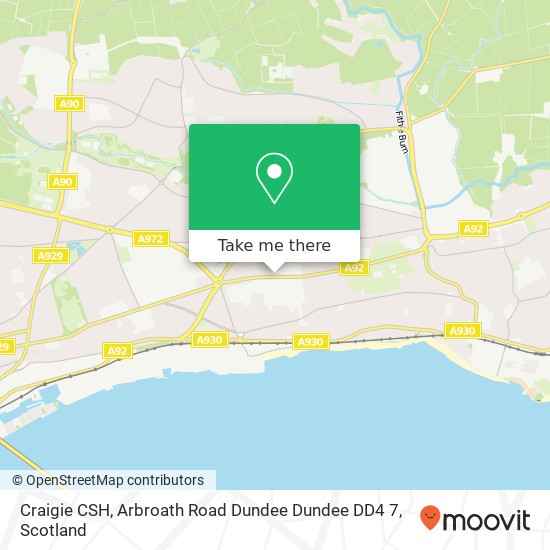 Craigie CSH, Arbroath Road Dundee Dundee DD4 7 map