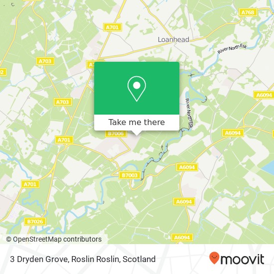 3 Dryden Grove, Roslin Roslin map