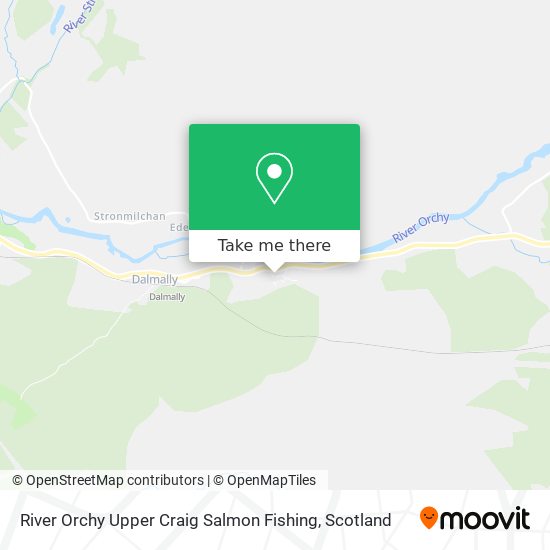 River Orchy Upper Craig Salmon Fishing map