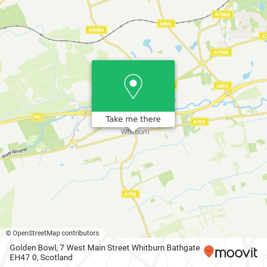 Golden Bowl, 7 West Main Street Whitburn Bathgate EH47 0 map