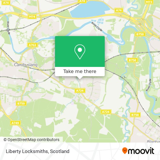 Liberty Locksmiths map