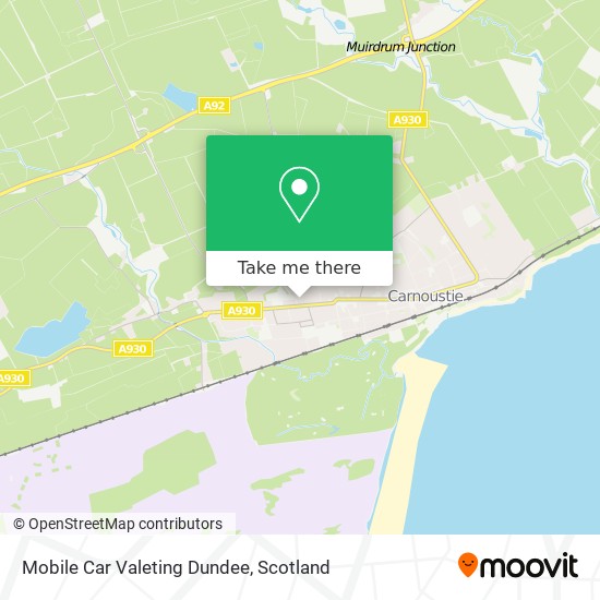 Mobile Car Valeting Dundee map