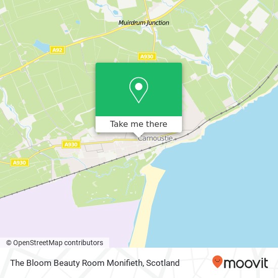 The Bloom Beauty Room Monifieth map
