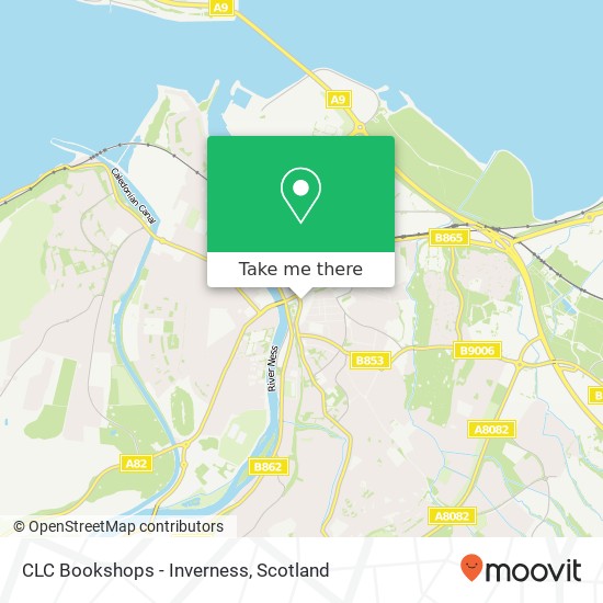 CLC Bookshops - Inverness map