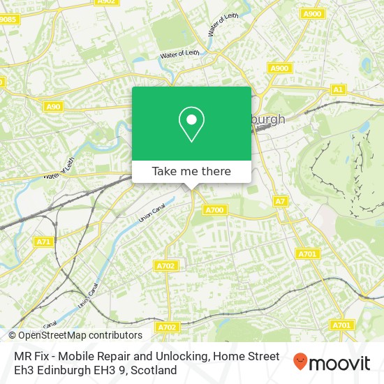 MR Fix - Mobile Repair and Unlocking, Home Street Eh3 Edinburgh EH3 9 map