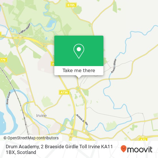 Drum Academy, 2 Braeside Girdle Toll Irvine KA11 1BX map