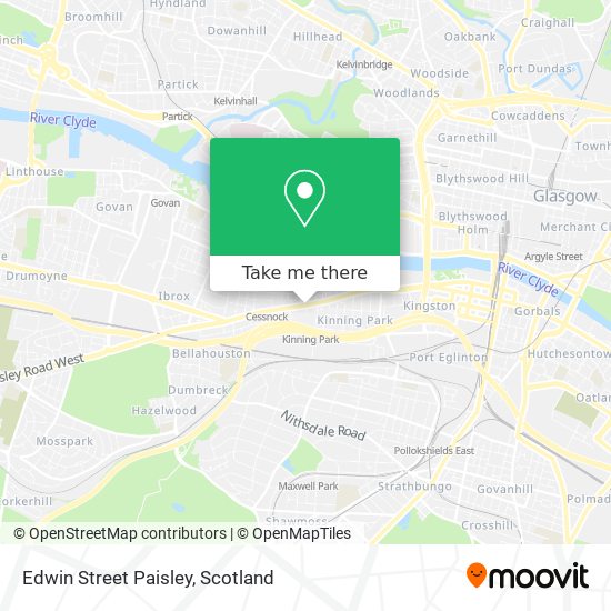 Edwin Street Paisley map