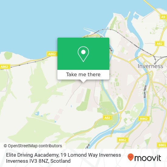 Elite Driving Aacademy, 19 Lomond Way Inverness Inverness IV3 8NZ map