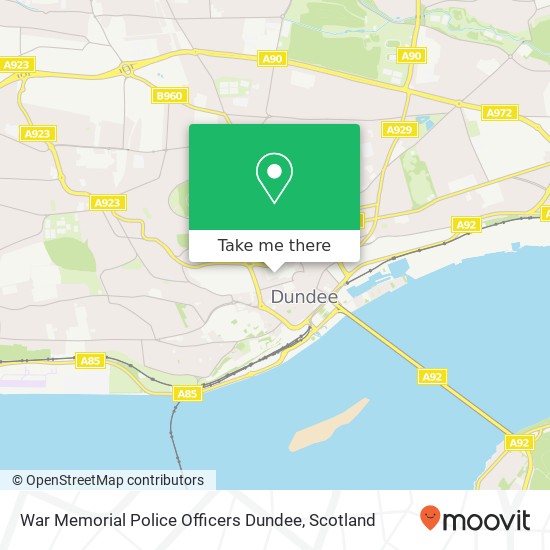 War Memorial Police Officers Dundee map