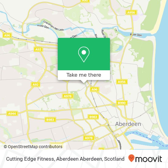 Cutting Edge Fitness, Aberdeen Aberdeen map