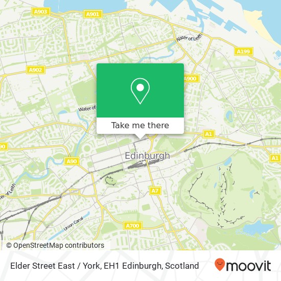 Elder Street East / York, EH1 Edinburgh map