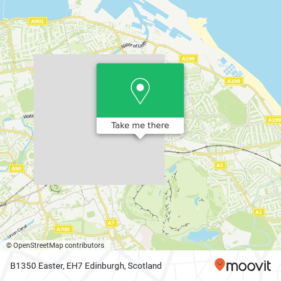 B1350 Easter, EH7 Edinburgh map