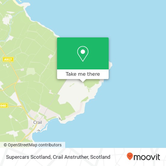 Supercars Scotland, Crail Anstruther map