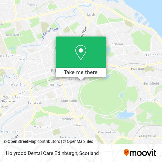 Holyrood Dental Care Edinburgh map