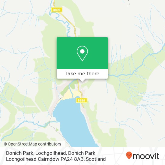 Donich Park, Lochgoilhead, Donich Park Lochgoilhead Cairndow PA24 8AB map