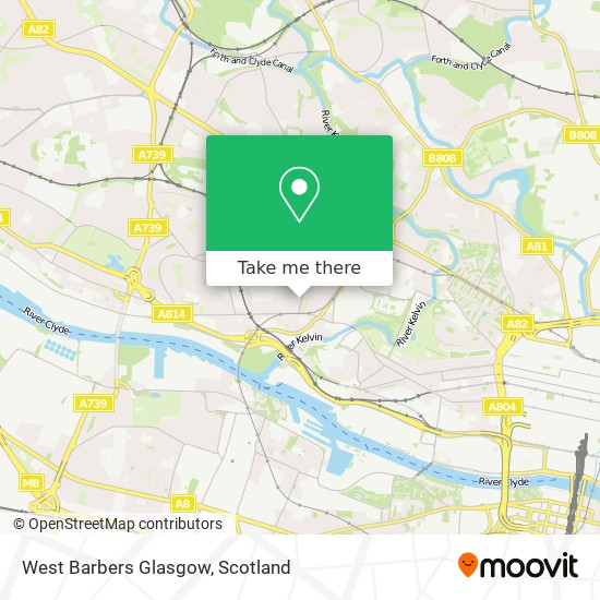 West Barbers Glasgow map
