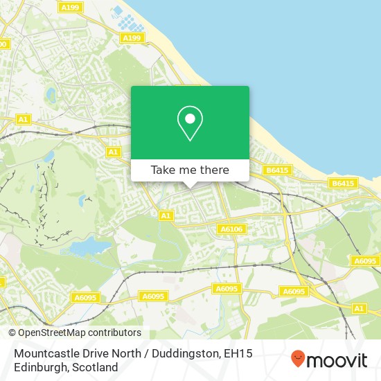 Mountcastle Drive North / Duddingston, EH15 Edinburgh map