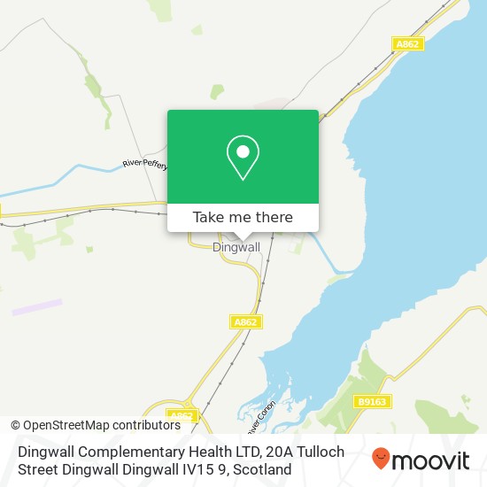 Dingwall Complementary Health LTD, 20A Tulloch Street Dingwall Dingwall IV15 9 map