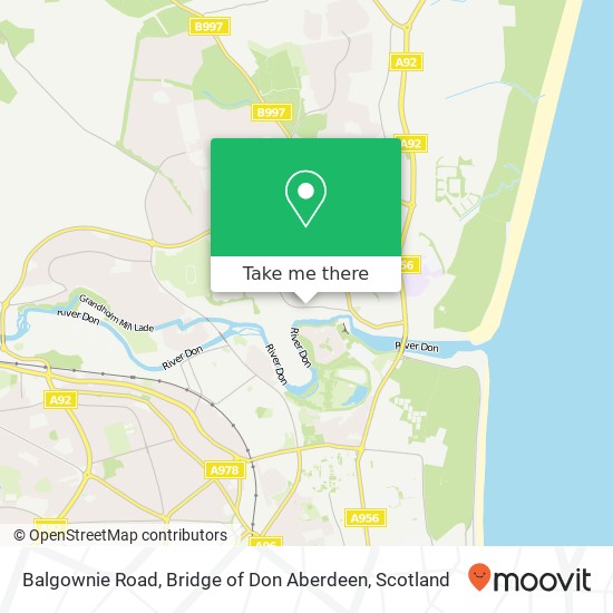 Balgownie Road, Bridge of Don Aberdeen map